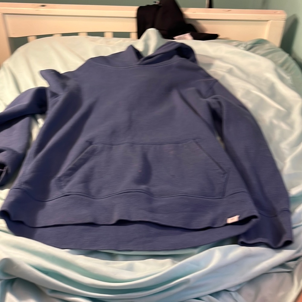 Plain blue sweatshirt